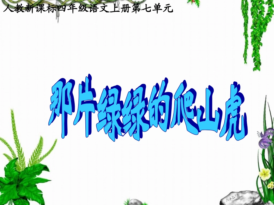 《那片绿绿的爬山虎》教学课件2_第1页