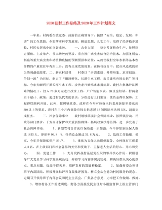 2024驻村工作总结及2024年工作计划范文 