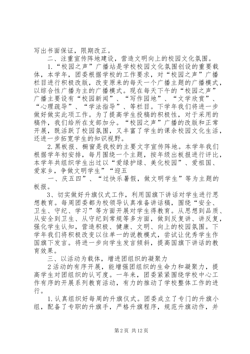 学校团总支工作总结_第2页