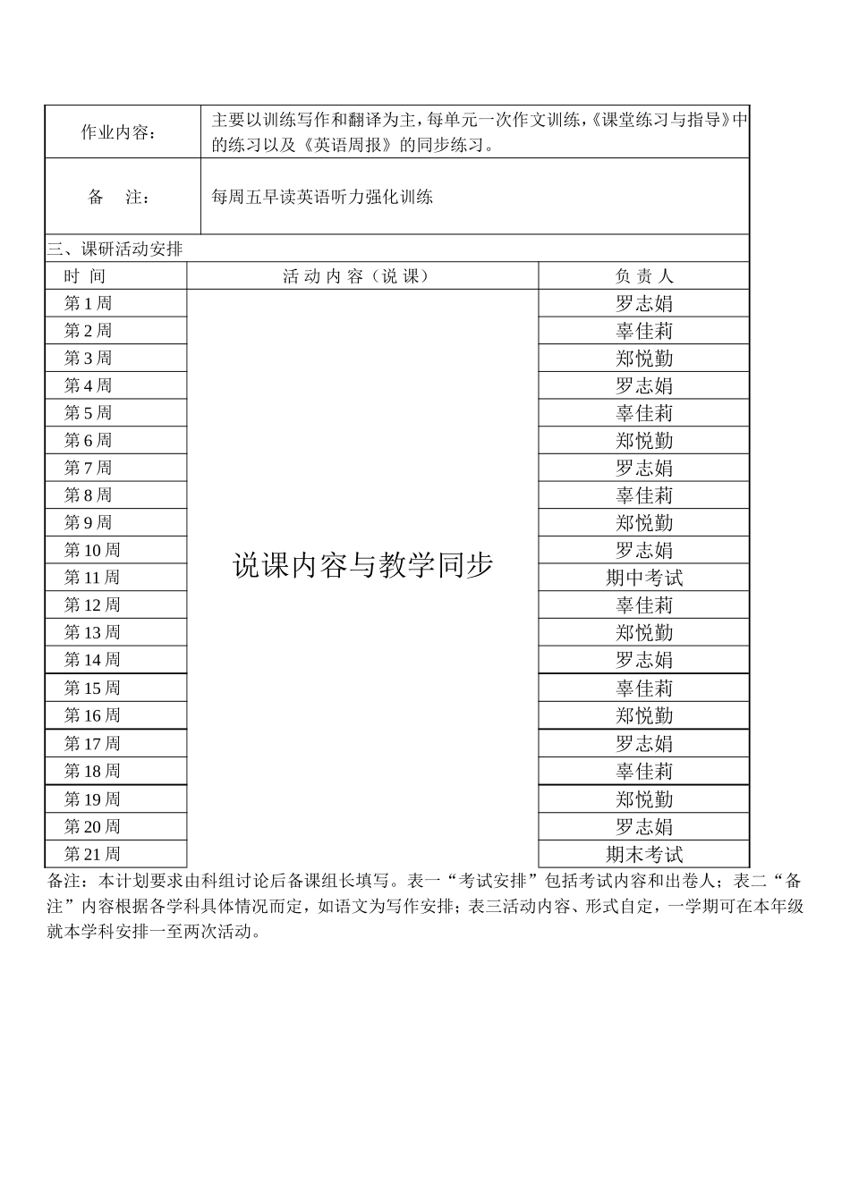 教学教研活动方案_第2页