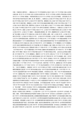 中国外国大事年表