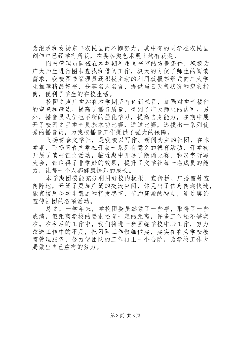 学校团委年终工作总结_第3页