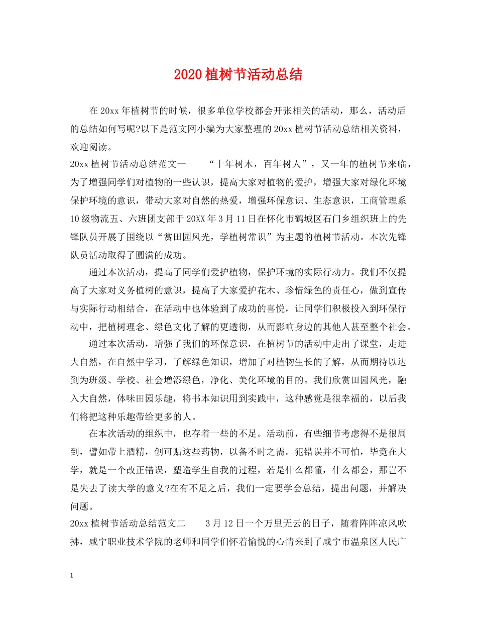 2024植树节活动总结 _第1页