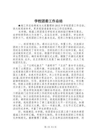 学校团委工作总结 (31)
