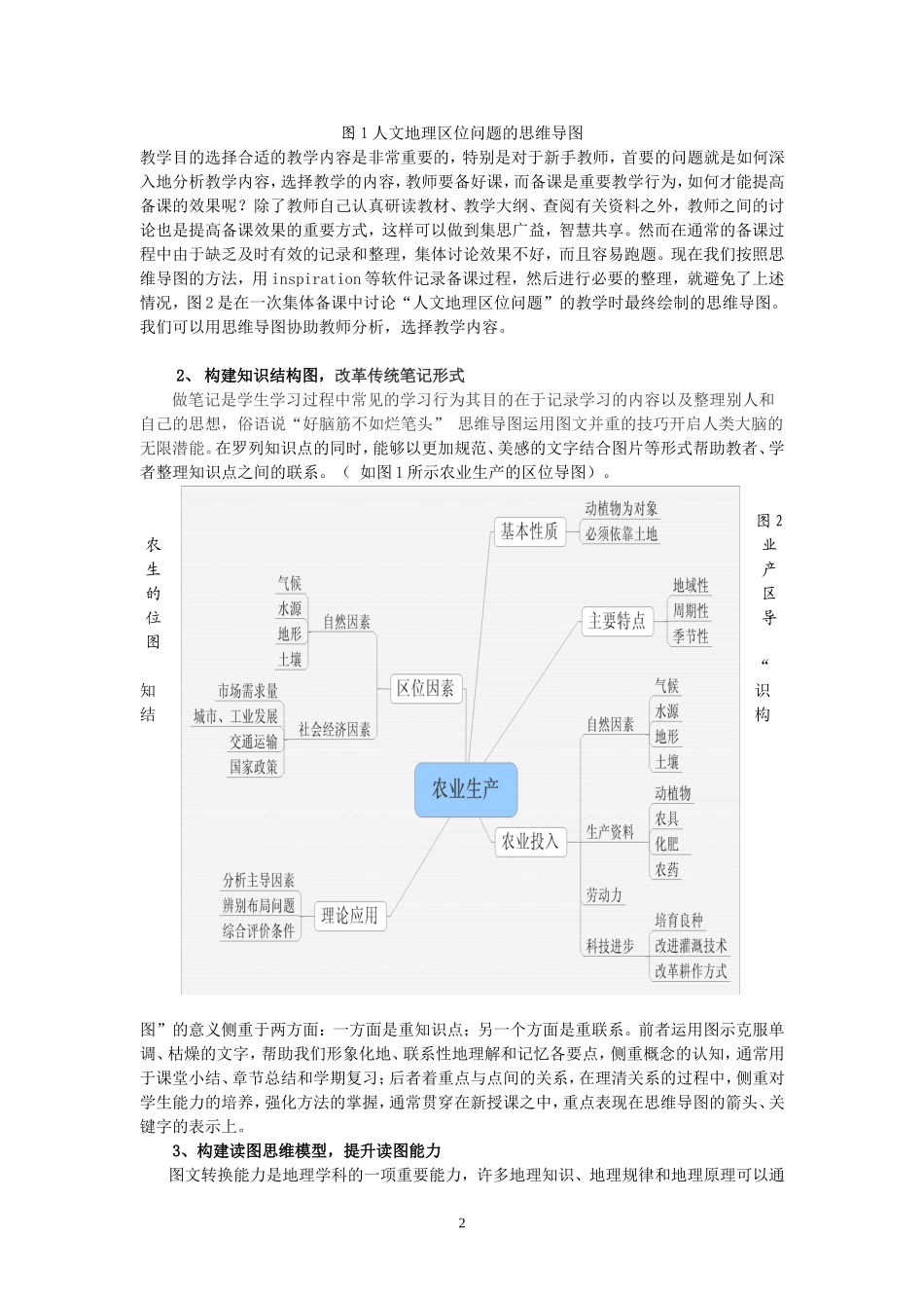 思维导图在地理教学中的应用类型熊丽平_第2页