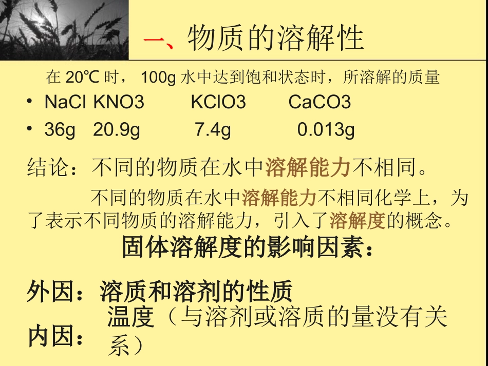 九年级化学溶解度课件1_第3页
