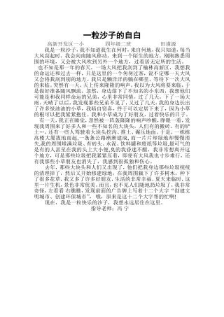 （田谨源）一粒沙子的自白