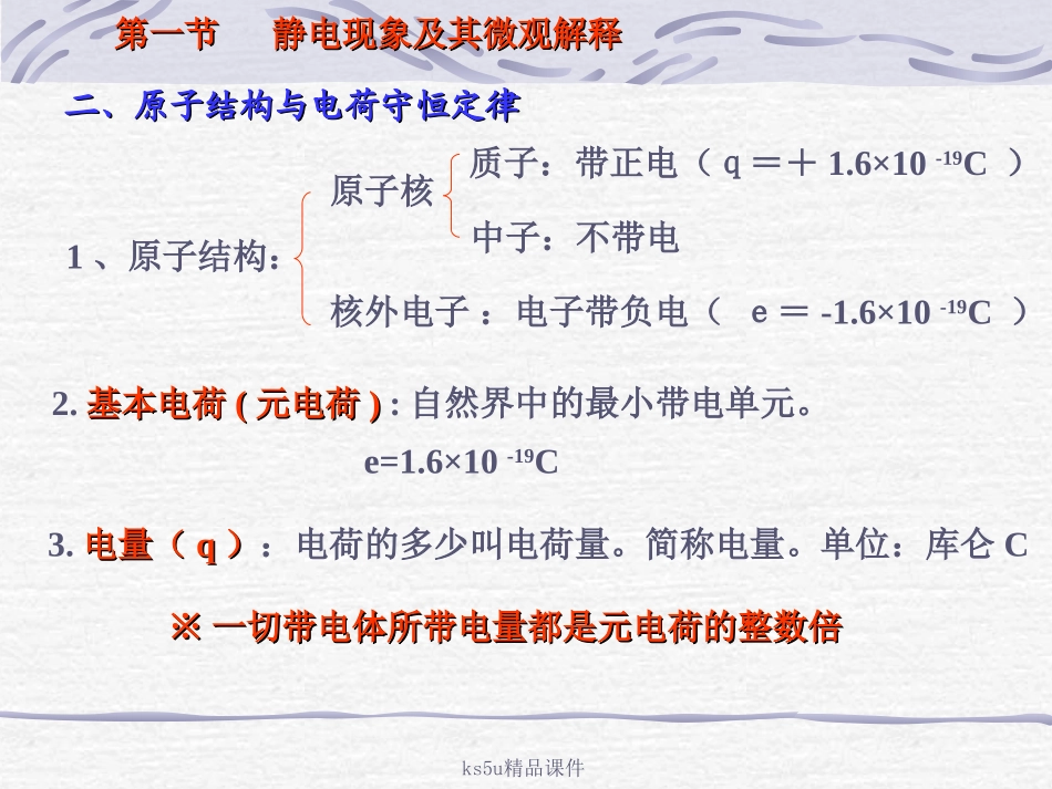 物理：11《静电现象及其微观解释》课件1（鲁科版选修3-1）_第3页