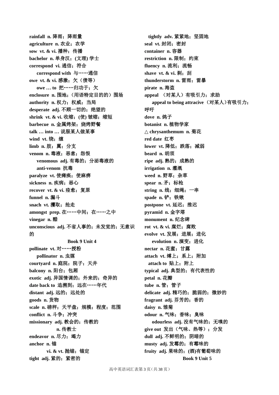 ◆◆【高中英语(选修)91011词汇表(新课标人教版)◆◆【精华打印版】_第3页