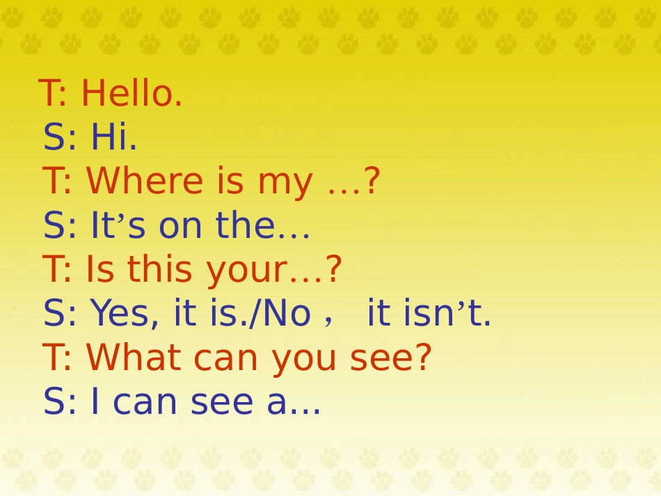 人教版四年级英语上册unit4第六课时课件_第3页