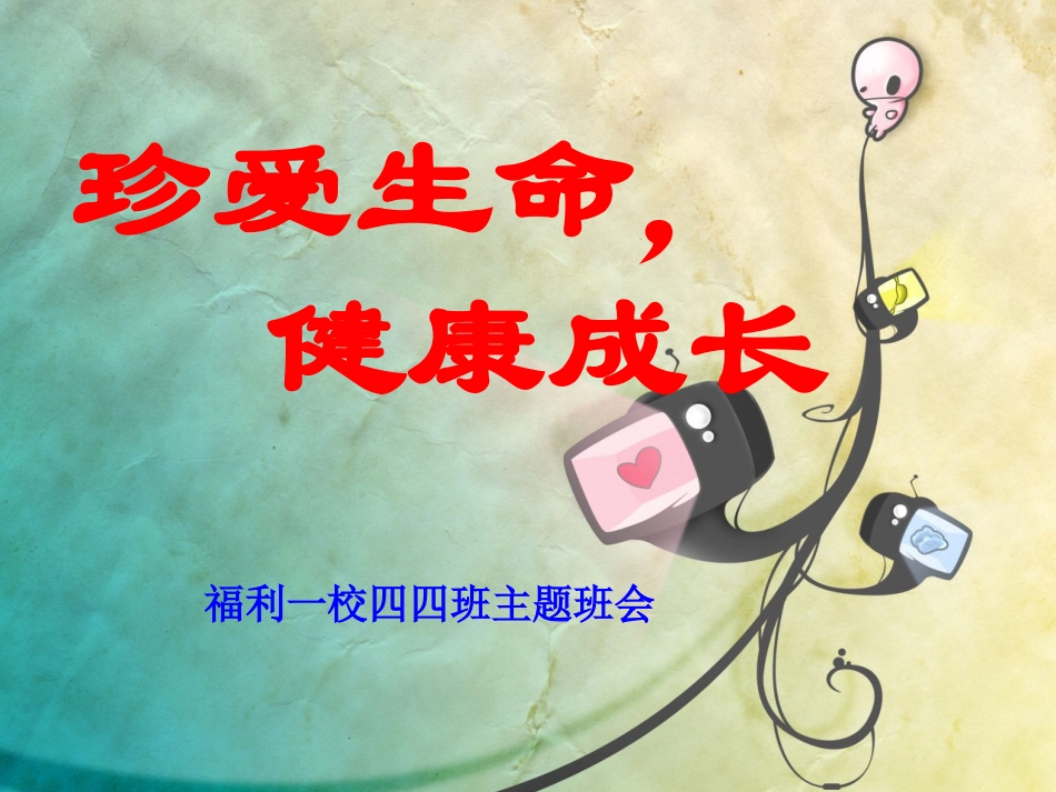 小学安全主题班会_珍爱生命_健康成长_第1页