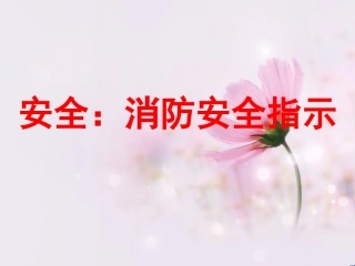 安全：消防安全指示标志