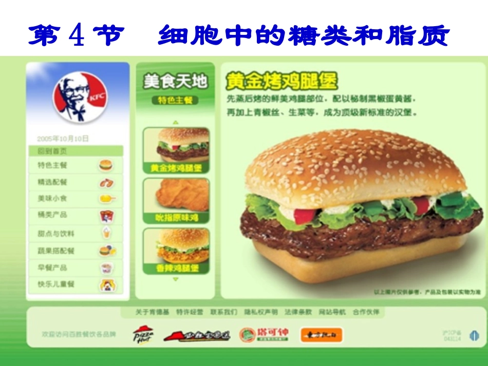 细胞中的糖类和脂质_第1页