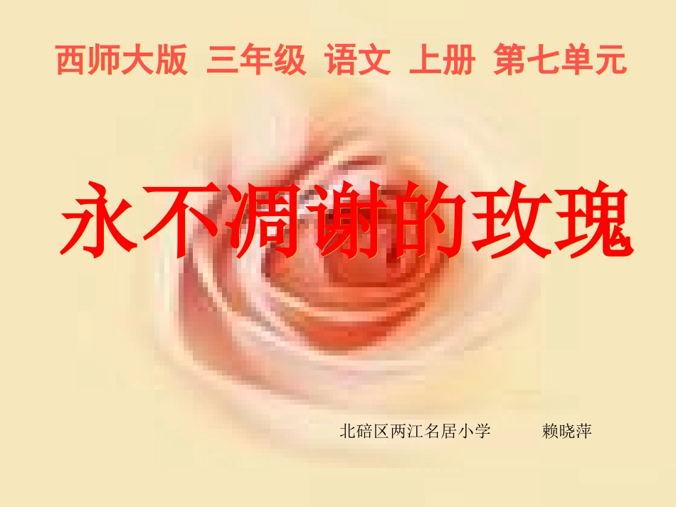 赖晓萍32《永不凋谢的玫瑰》_第1页