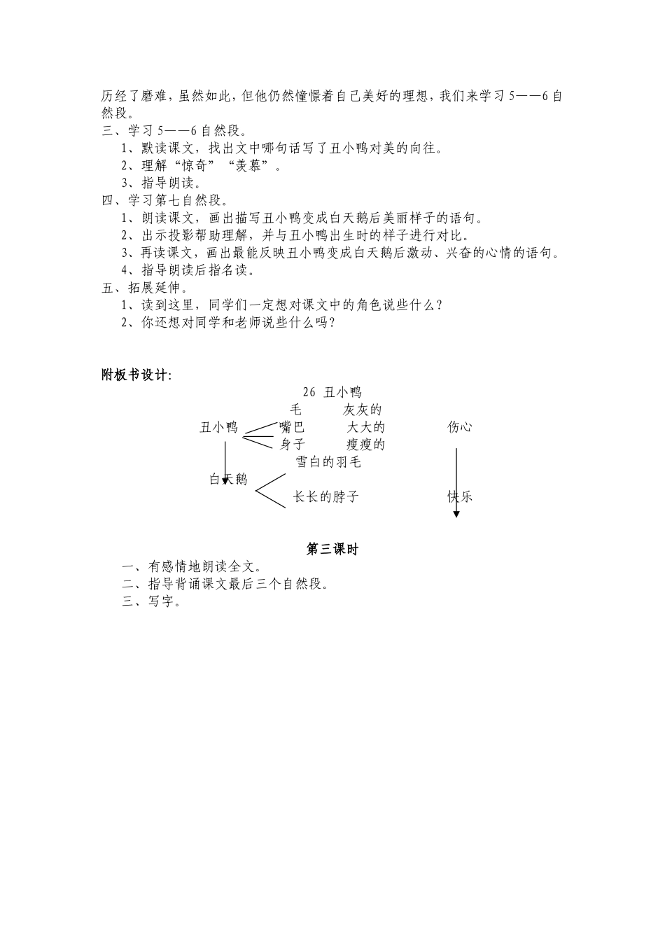 丑小鸭教学设计_第2页