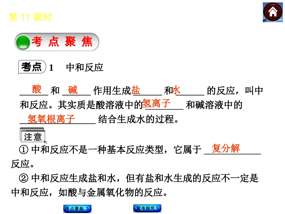 2015届中考化学复习课件：第11课时酸与碱的中和反应_第3页