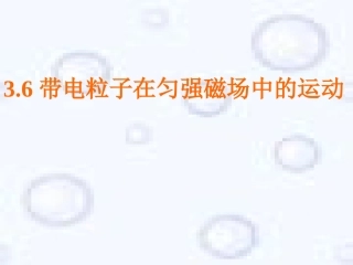 带电粒子在磁场中的圆周运动