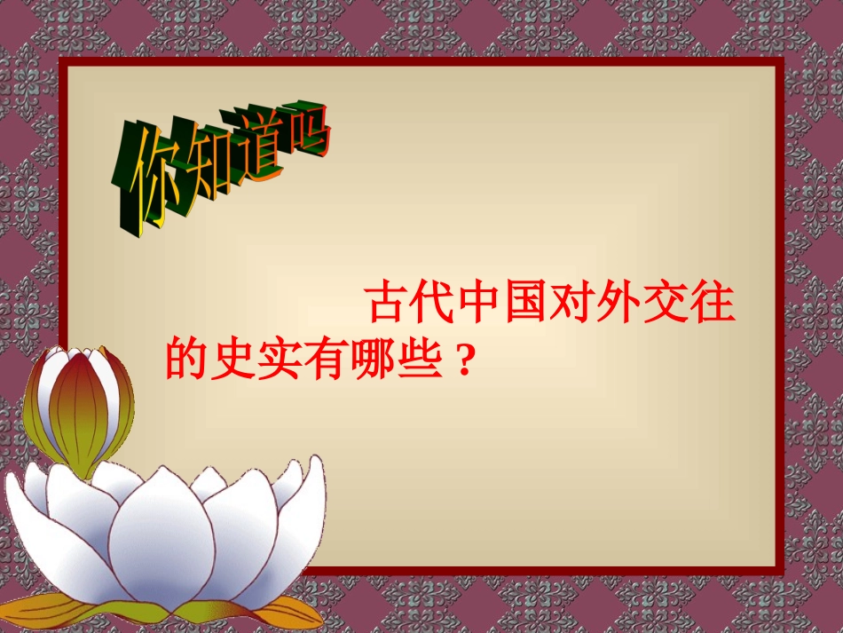 人教版七年级历史《中外的交往与冲突》_第2页