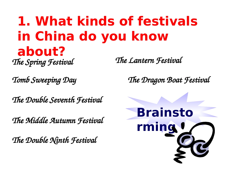 高一英语必修3Unit1Festivals_around_the_world-Warming_up_and_reading课件_第3页