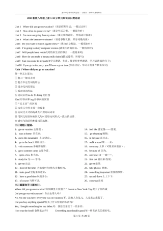 新版八上1-10基础知识总结