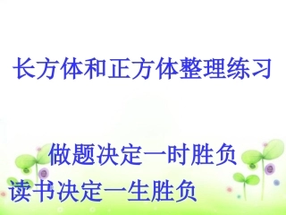 长方体和正方体练习MicrosoftPowerPoint演示文稿