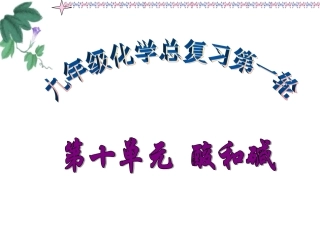 九年级化学第十单元_酸和碱总复习课件