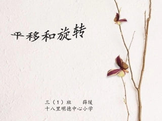 薛缓小学三年级下册《平移和旋转》PPT