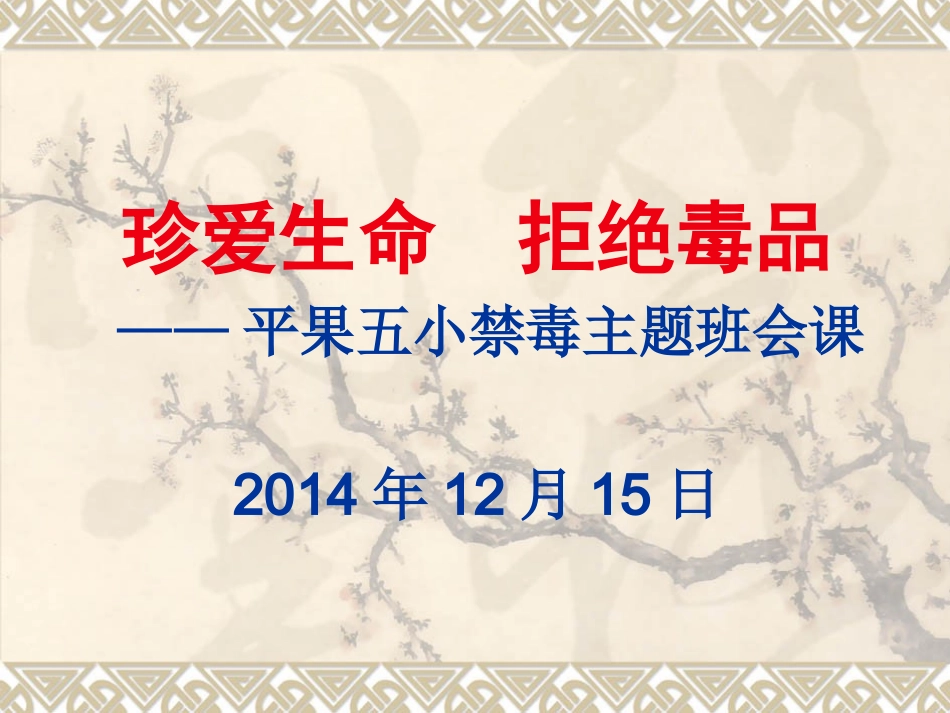 禁毒班会课件_第1页