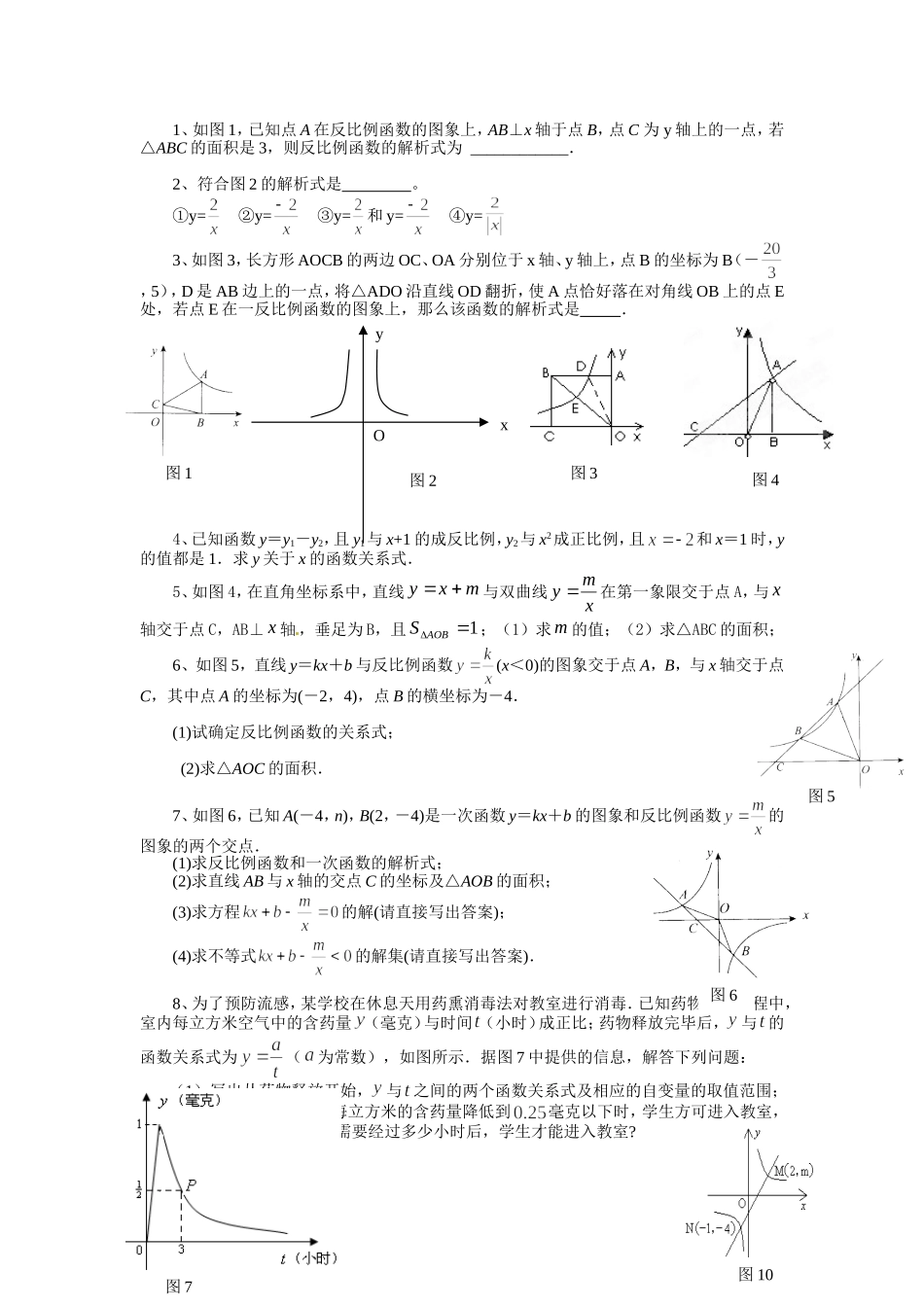 反比例函数（补）_第1页