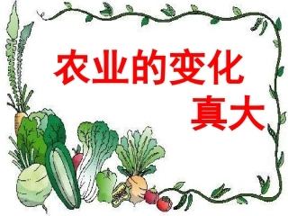 农业的变化真大