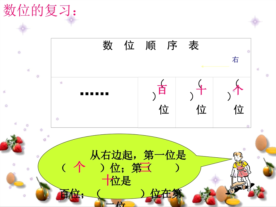 人教新课标数学一年级下册《100以内数的认识整理和复习》PPT课件_第3页