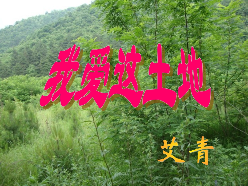 《我爱这土地》课件_第1页