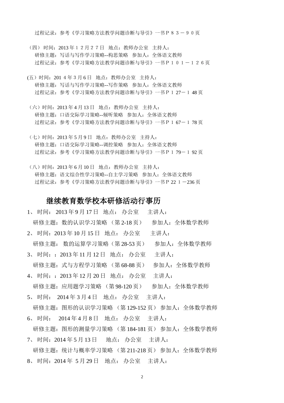 校本研训工作实施方案_第2页