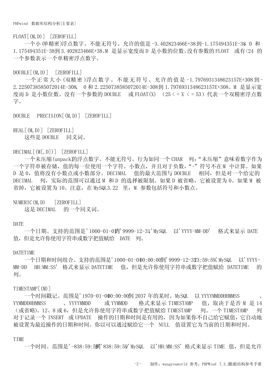 PHPwind 论坛 数据库结构分析 _第2页