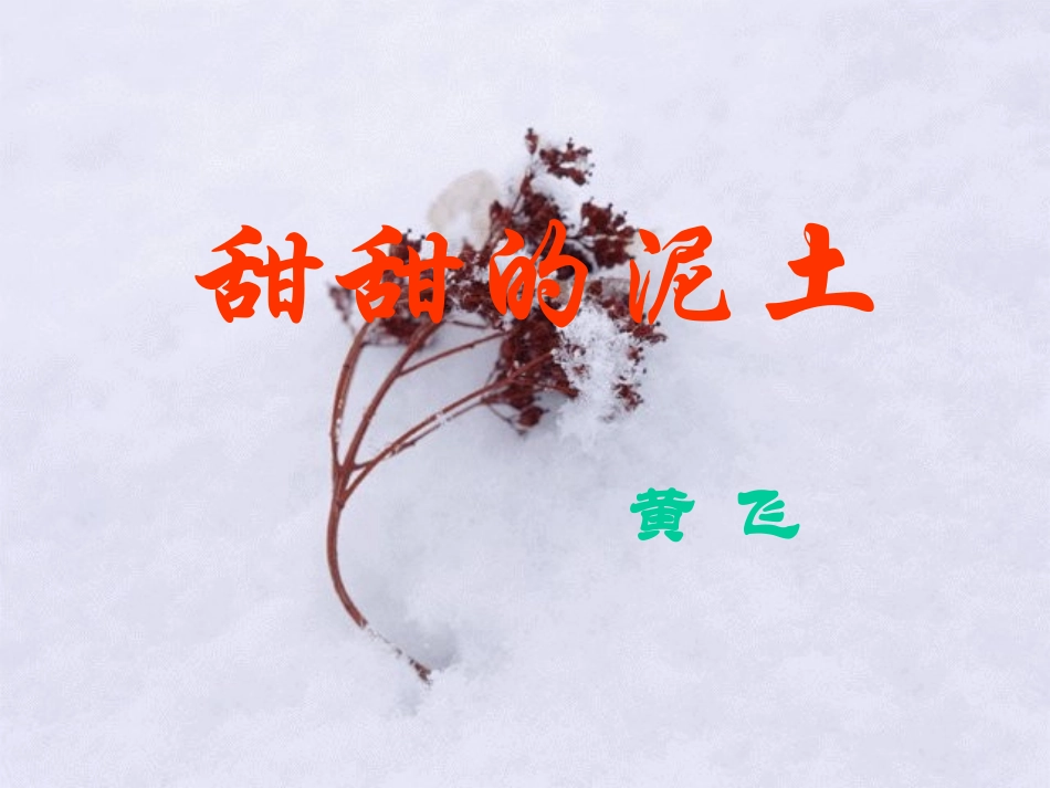 八年级(上)《甜甜的泥土》课件_第1页