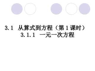 一元一次方程闫婵婵