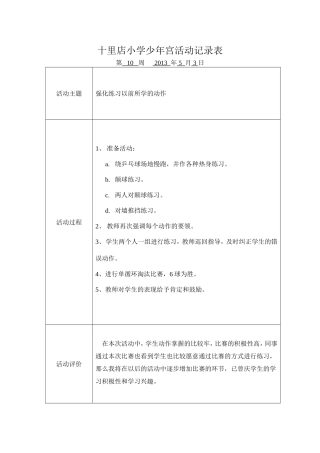 少年宫活动记录表-10