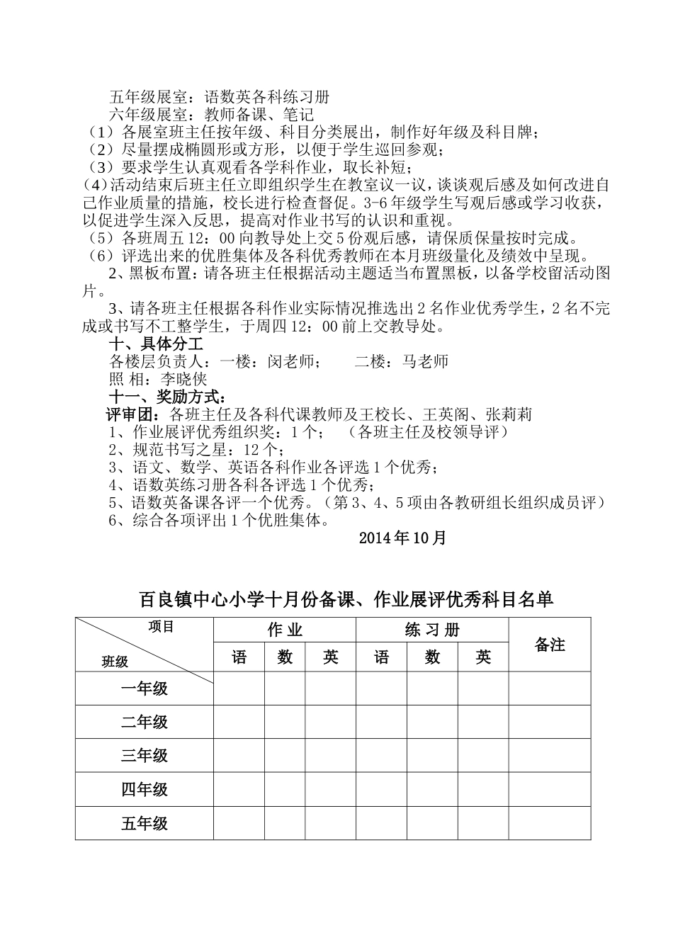 作业展评活动实施方案_第2页