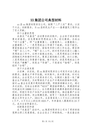 XX集团公司典型材料