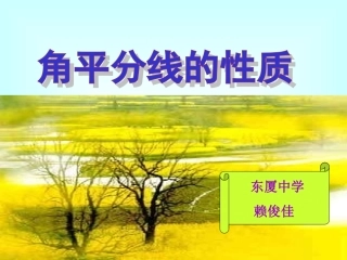 角平分线的性质