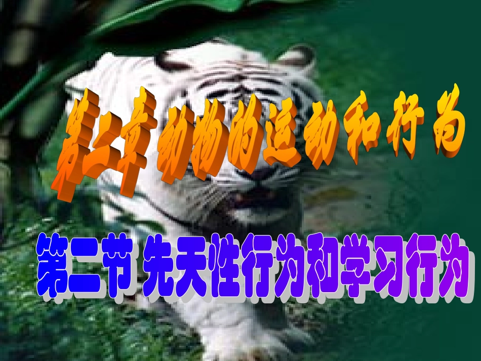 人教版八上第二章第二节先天行为和学习行为（共22张PPT）_第1页