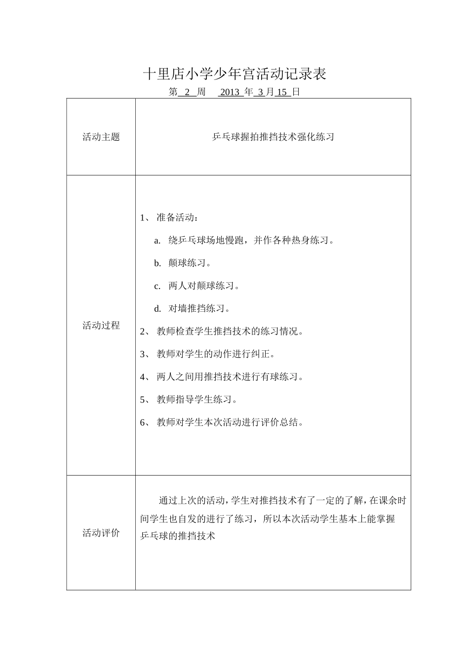 少年宫活动记录表-2_第1页