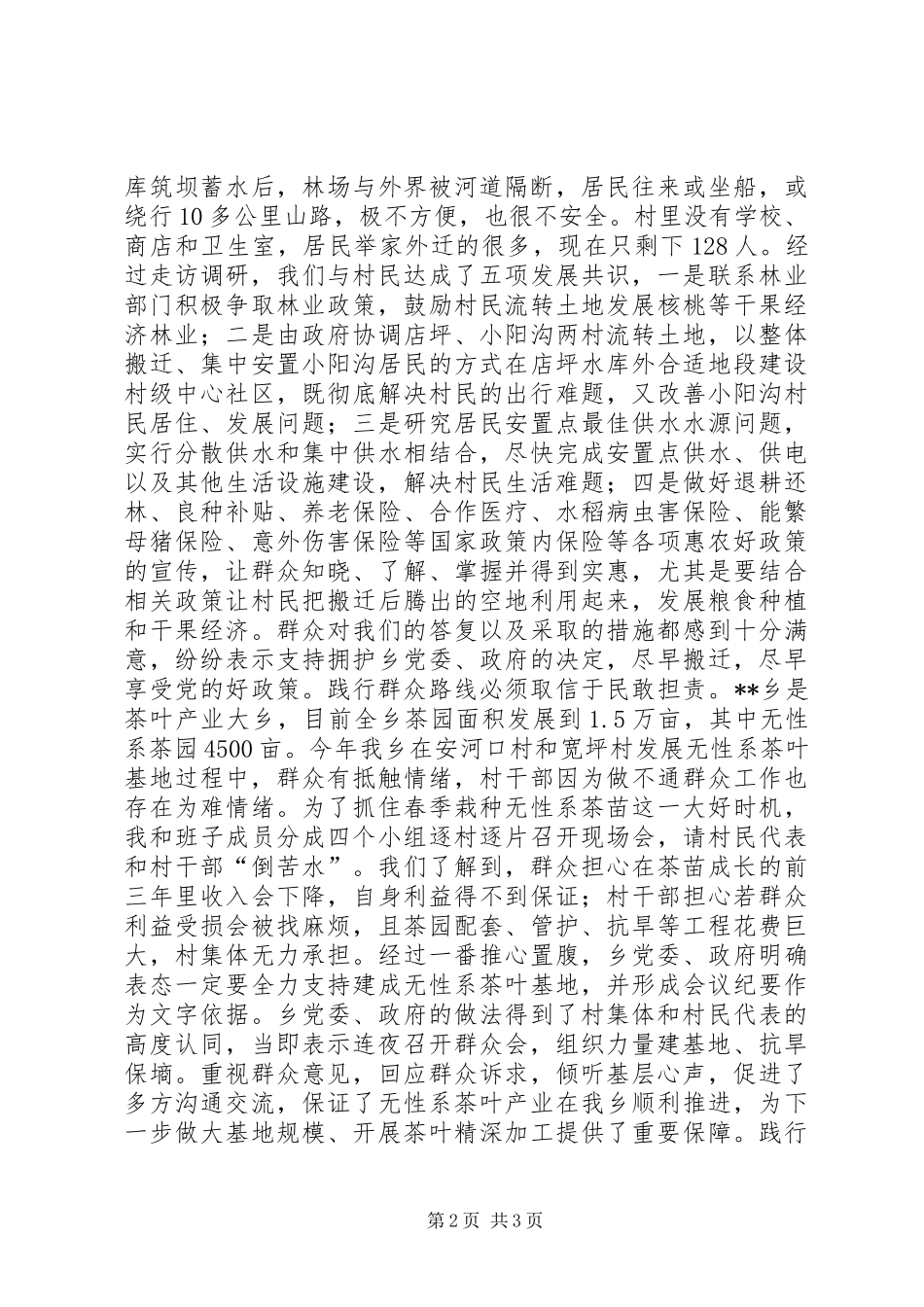 乡镇工作群众路线心得_第2页