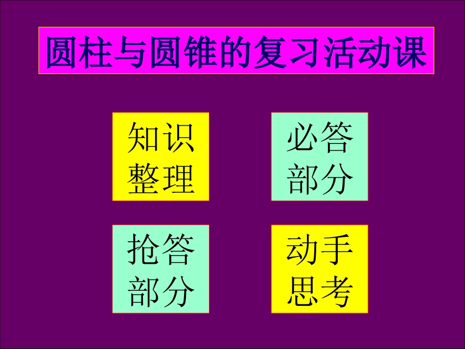 圆柱与圆锥整理复习_第3页