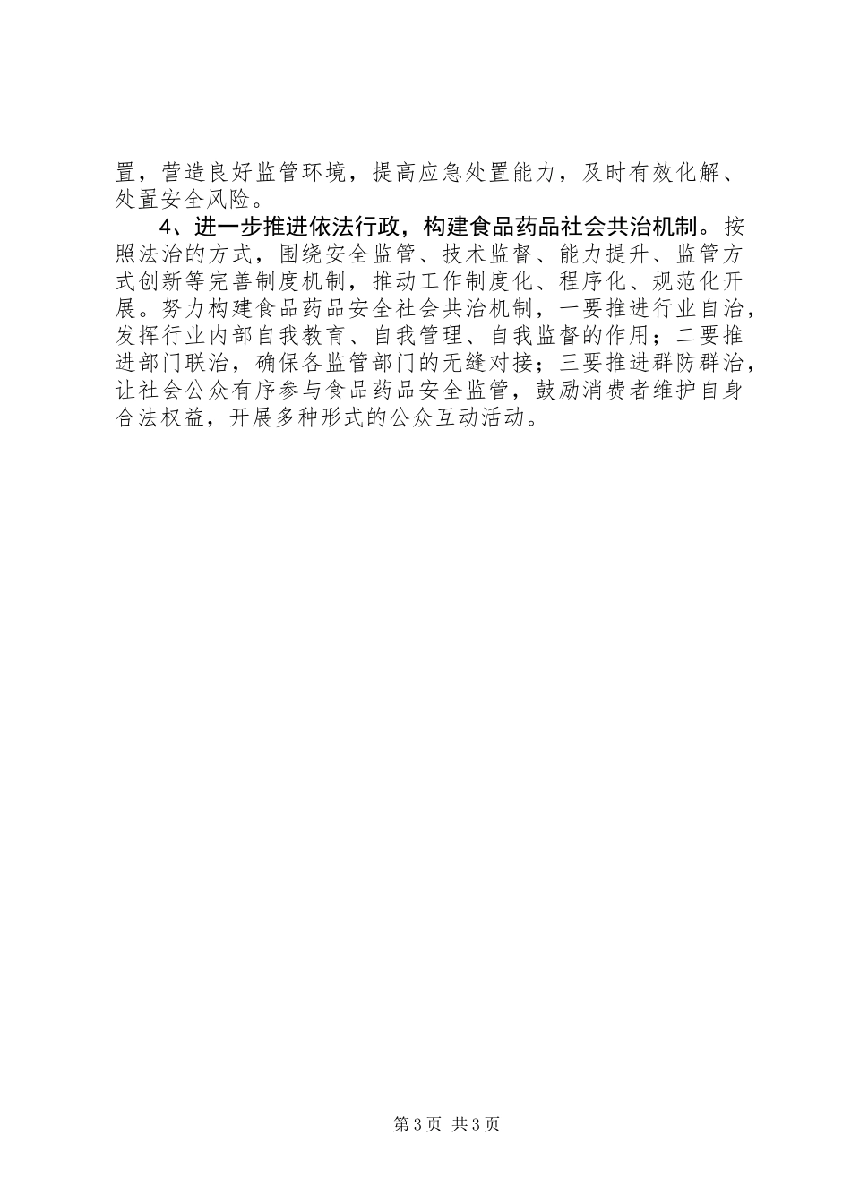 XX年食品药品监管工作计划_第3页