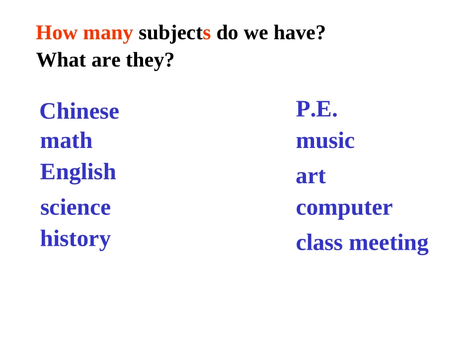人教版新目标七年级上Unit9myfavoritesubjectisscienceperiod1课件-副本_第1页