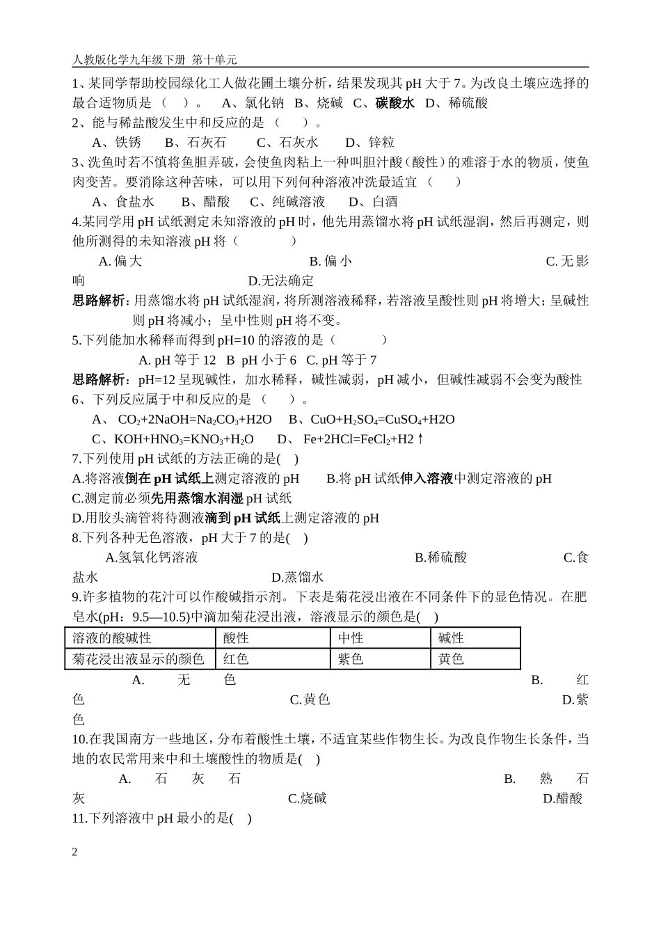 课题2酸和碱学案_第2页
