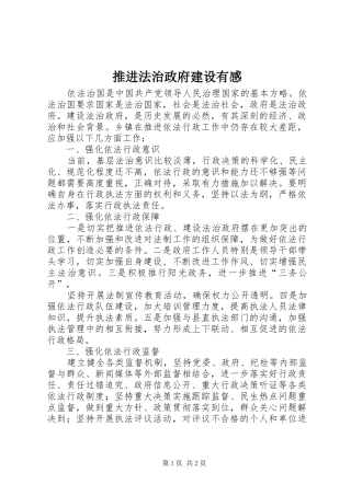 推进法治政府建设有感