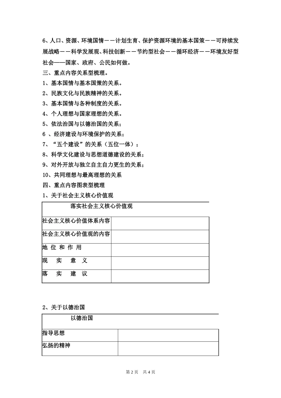 韶关市第十三中学2015年中考思想品德科总复习计划_第2页