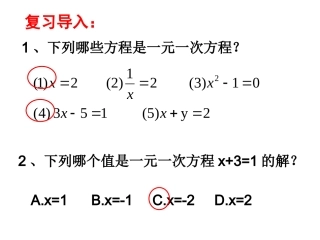 认识二元一次方程组